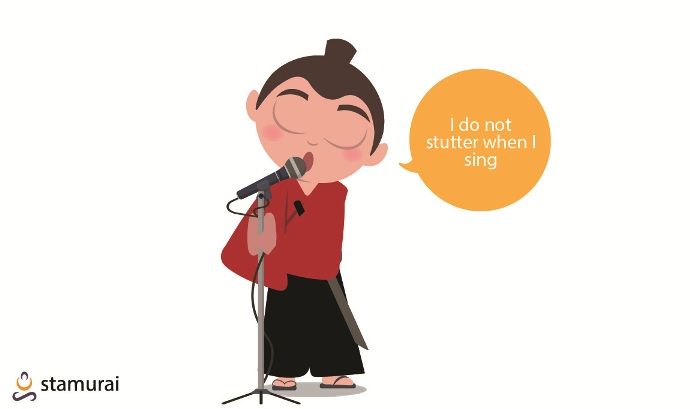 I do not stutter when I sing - what is the reason